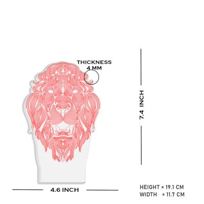 3D Illusion Lion face nightlight Desk Table lamp for Decoration Multicolored Light